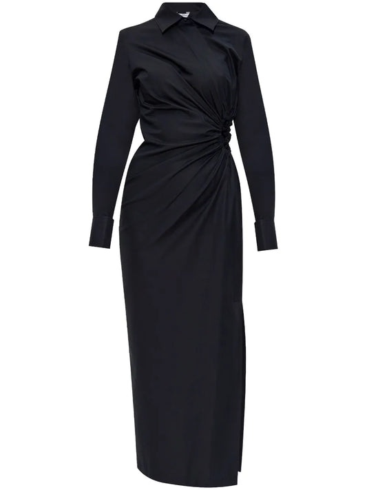 Draped-Detailing Midi Dress