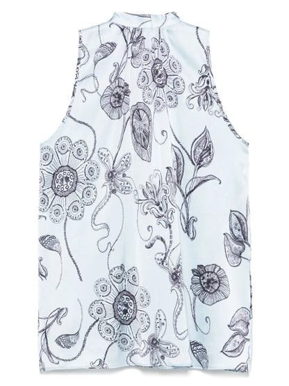 Floral-Print Blouse