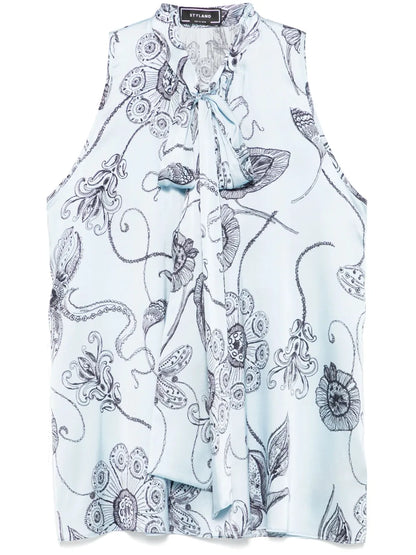 Floral-Print Blouse