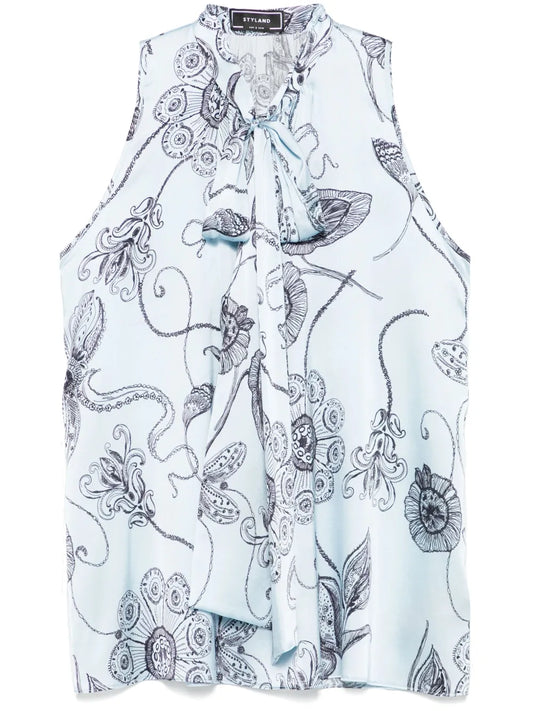 Floral-Print Blouse