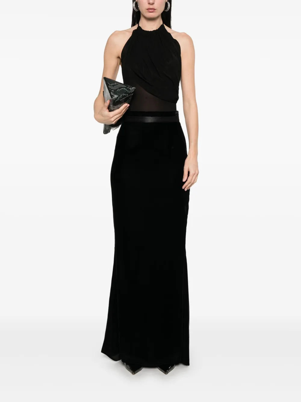 Velvet Maxi Skirt