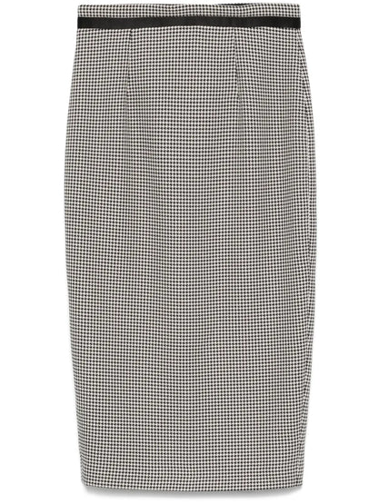 Houndstooth Midi Skirt
