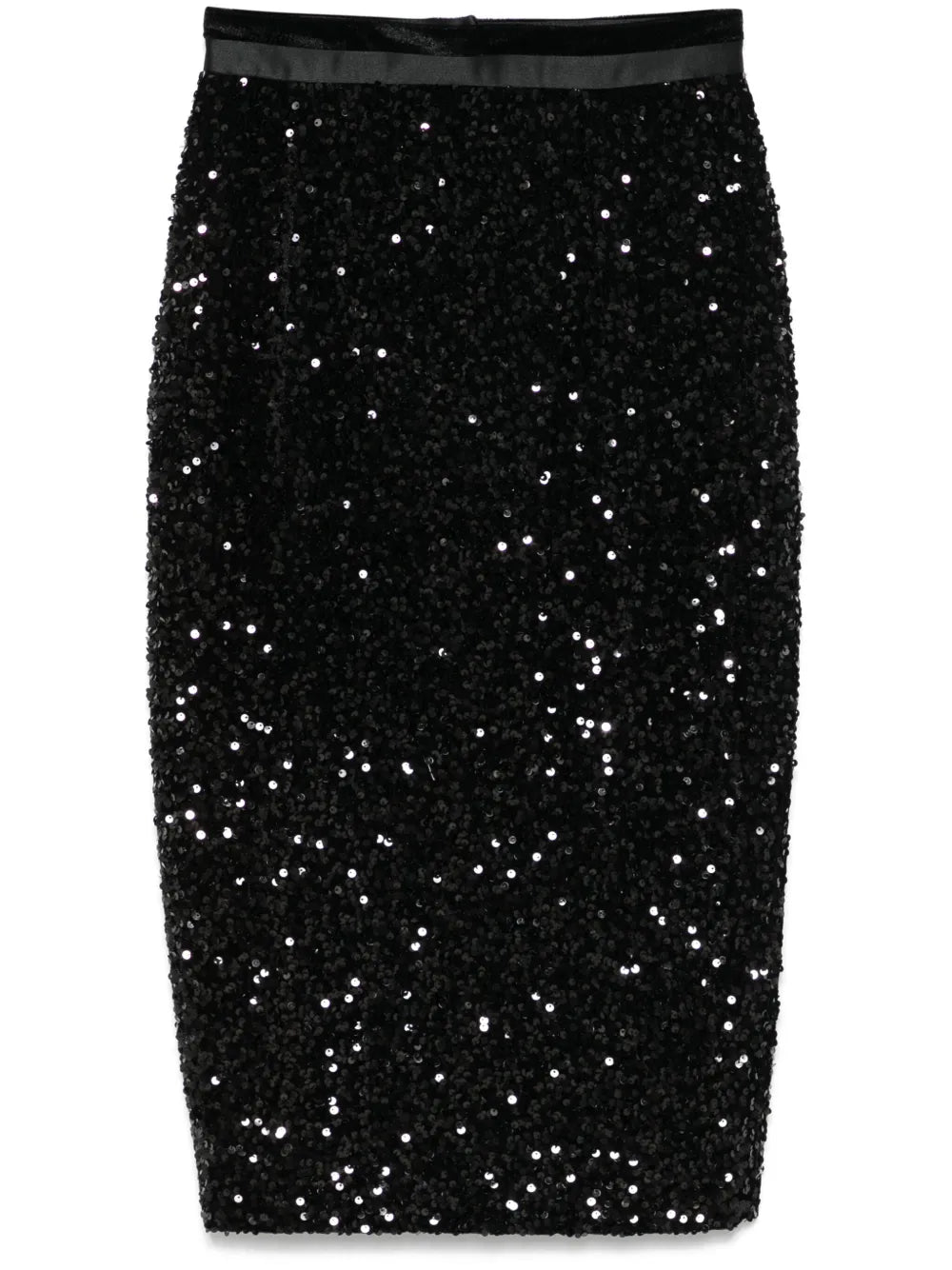 Sequin-Embellished Midi Skirt