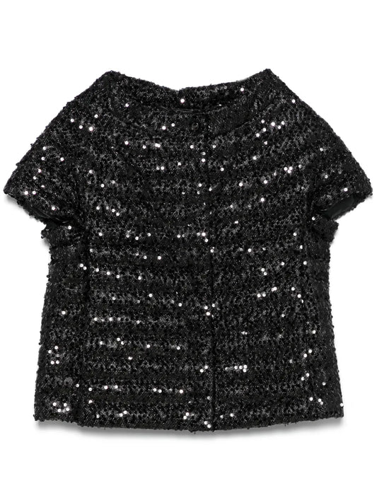 Sequinned Puffer Jacket