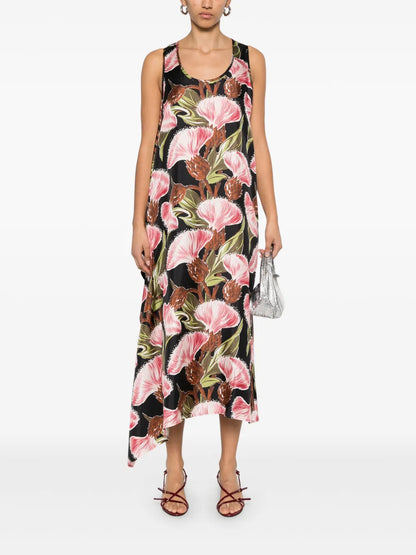 Silk Midi Dress