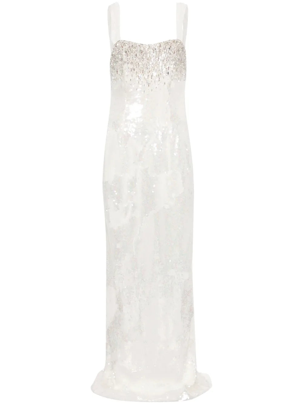 Crystal-Embellished Sequinned Gown