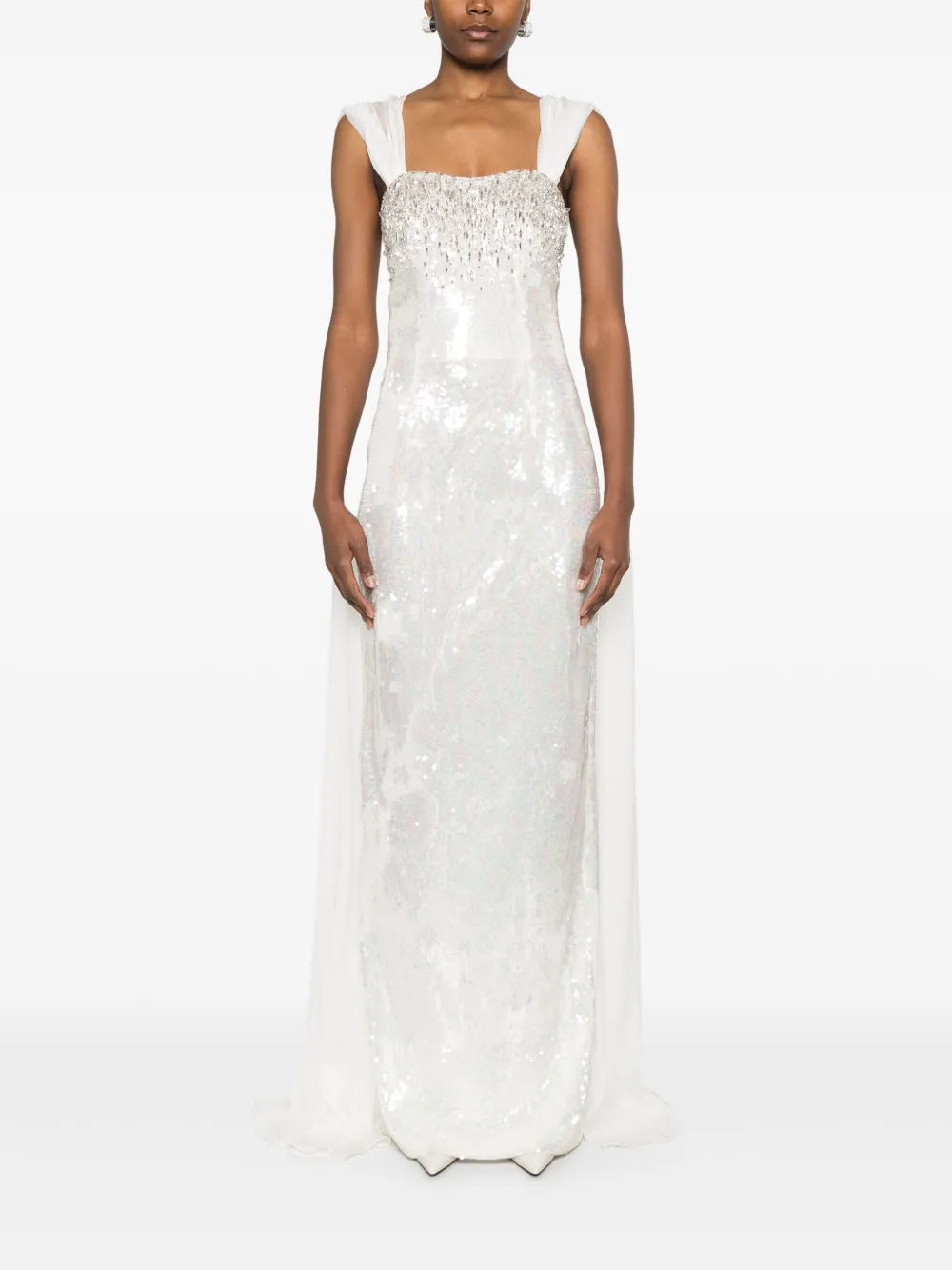 Crystal-Embellished Sequinned Gown