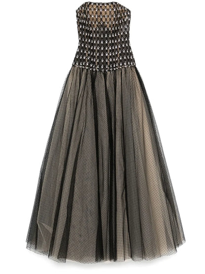 Crystal-Embellished Corset Gown