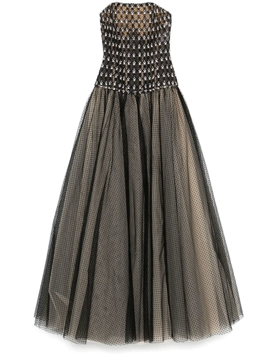 Crystal-Embellished Corset Gown