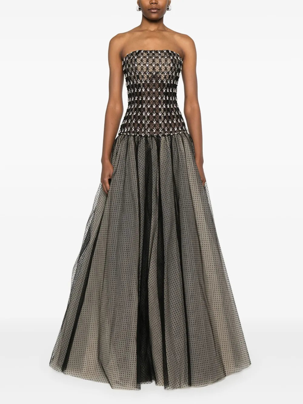 Crystal-Embellished Corset Gown