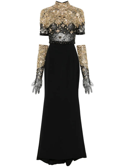 Bead-Embellished Skirt Set