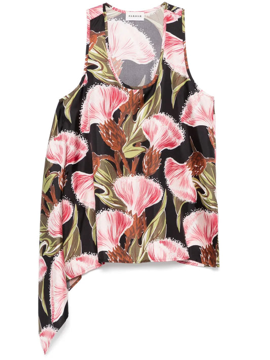 Floral-Print Tank Top
