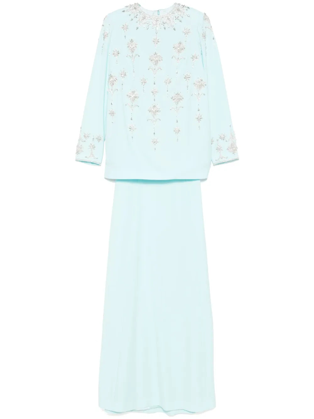 Crystal-Embellished Top And Skirt Set