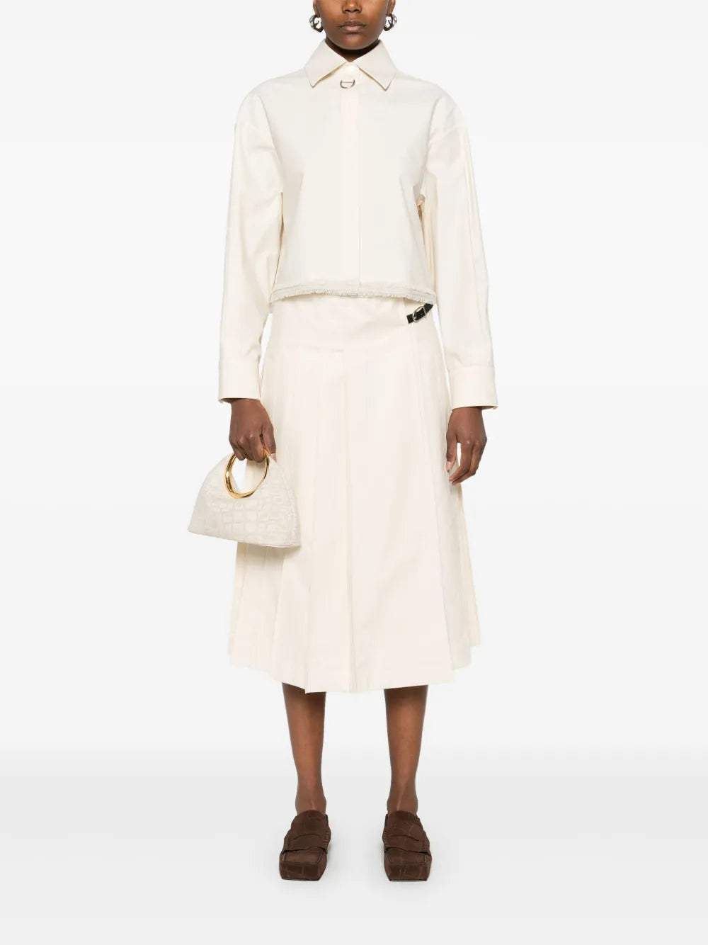 Pleated Midi Skirt
