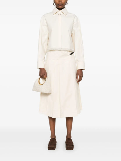 Pleated Midi Skirt