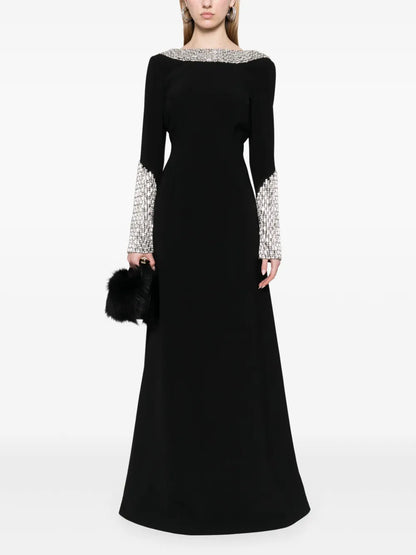 Crystal-Embellished Gown