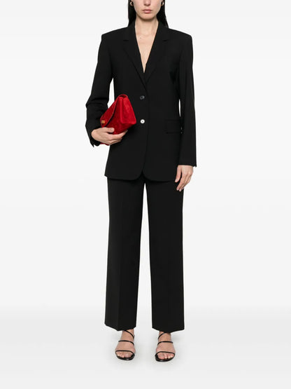 High-Waisted Straight-Leg Trousers