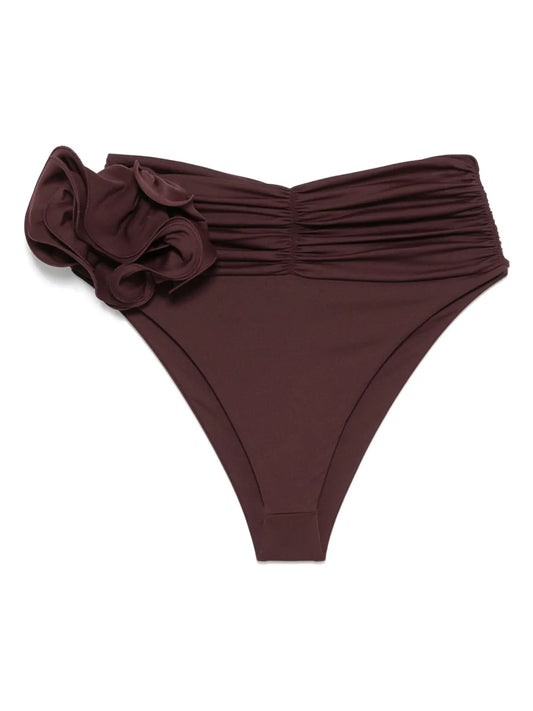 Floral-Appliqué Bikini Bottoms