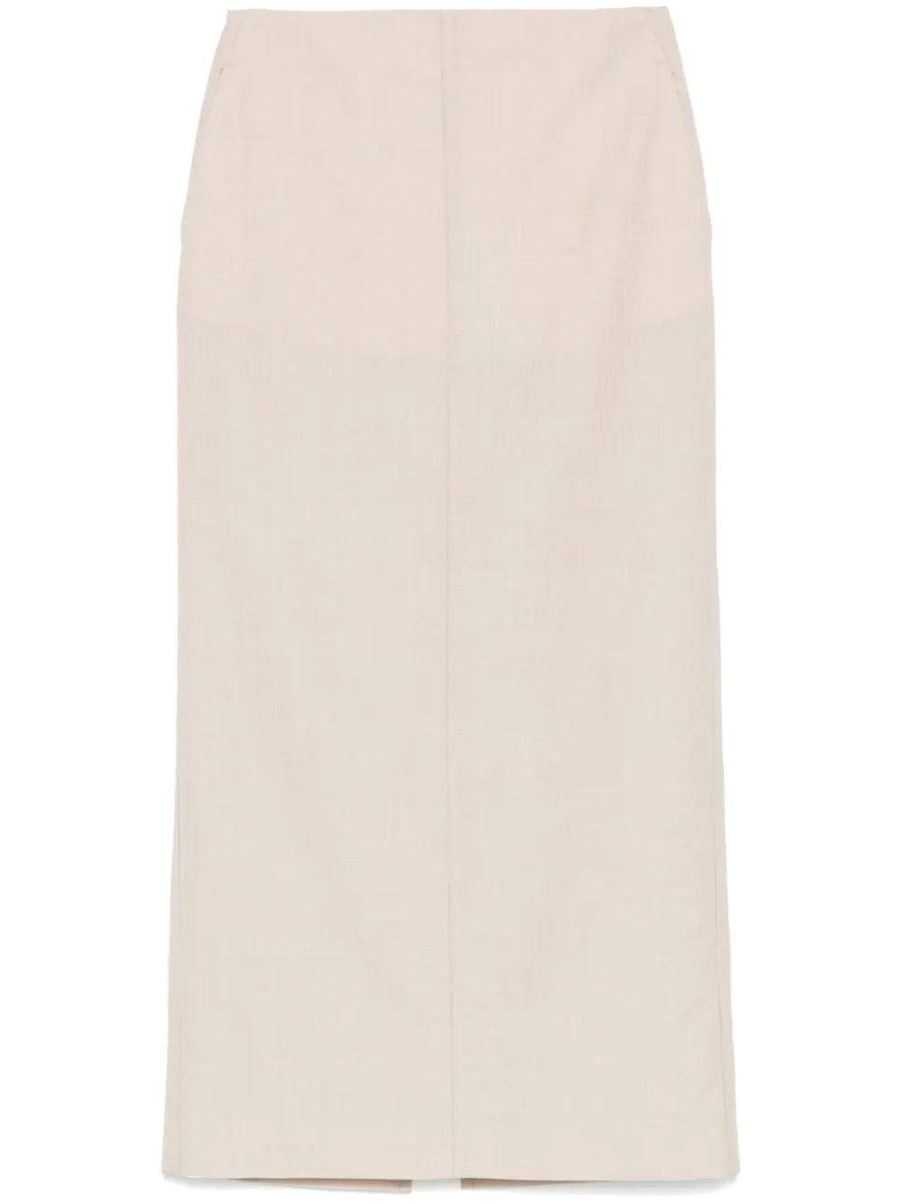 Mélange-Effect Maxi Skirt