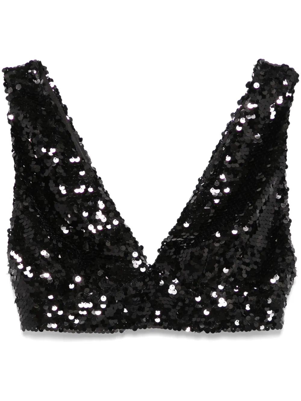 Sequinned Cropped Top
