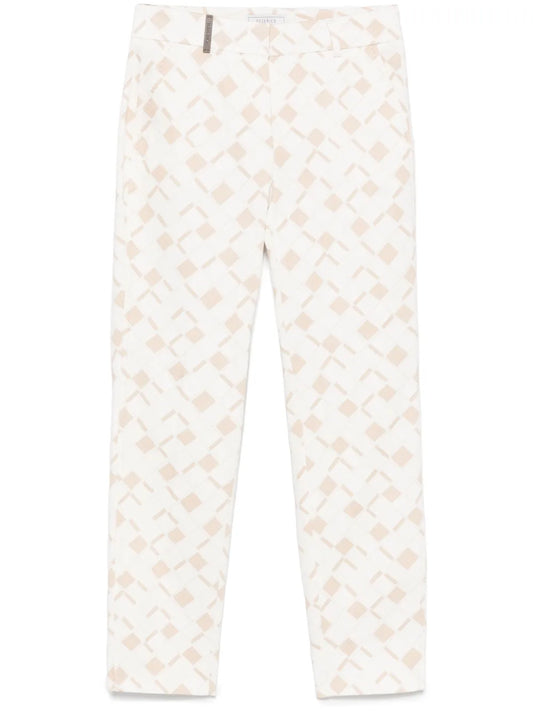 Geometric-Print Trousers