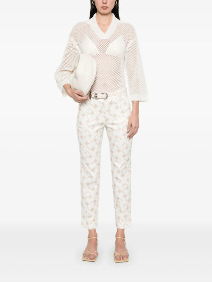 Geometric-Print Trousers