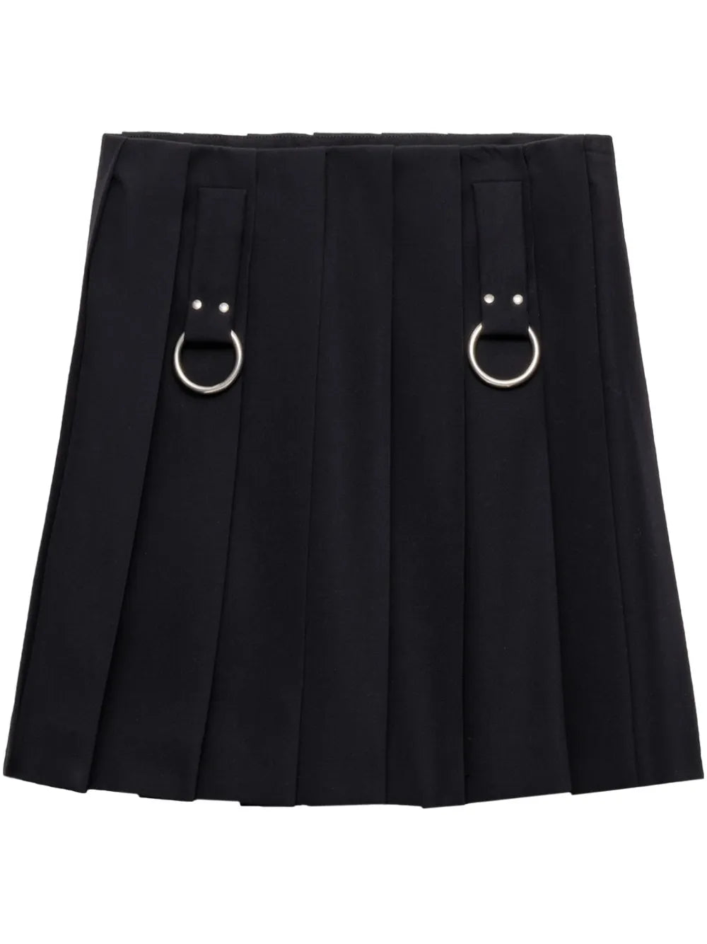 Pleated Gabardine Skirt