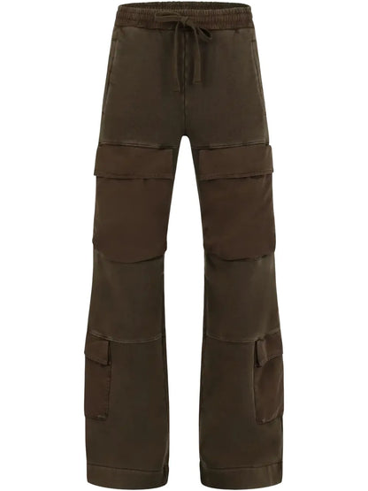 Cargo-Detail Wide-Leg Trousers