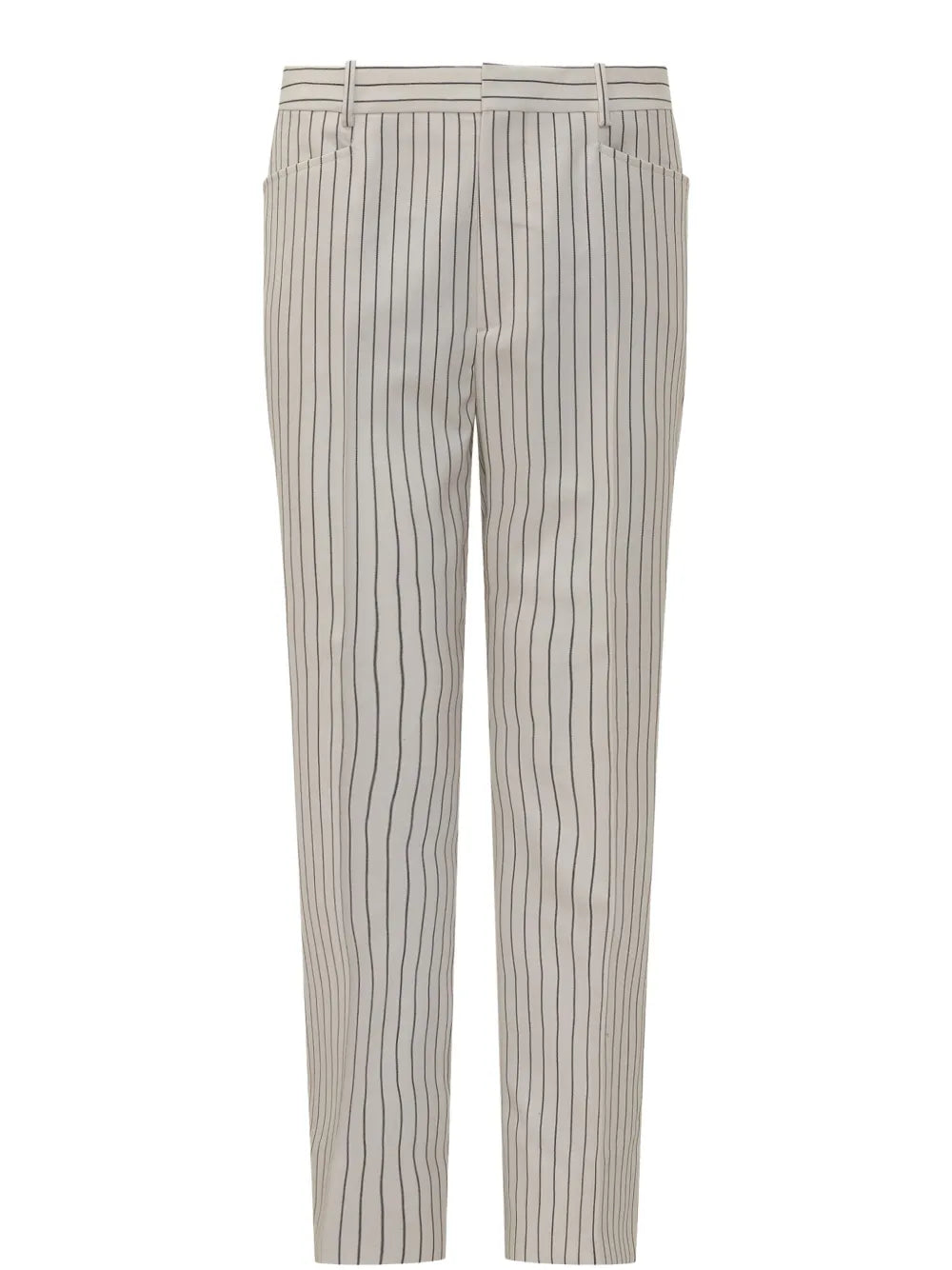 Striped Wool Tailored Trousers