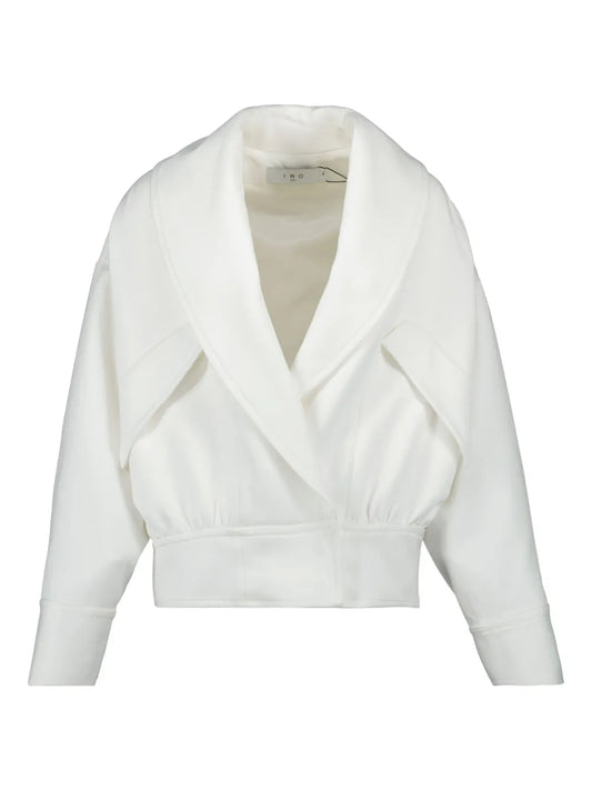 Collar-Detail Cropped Jacket