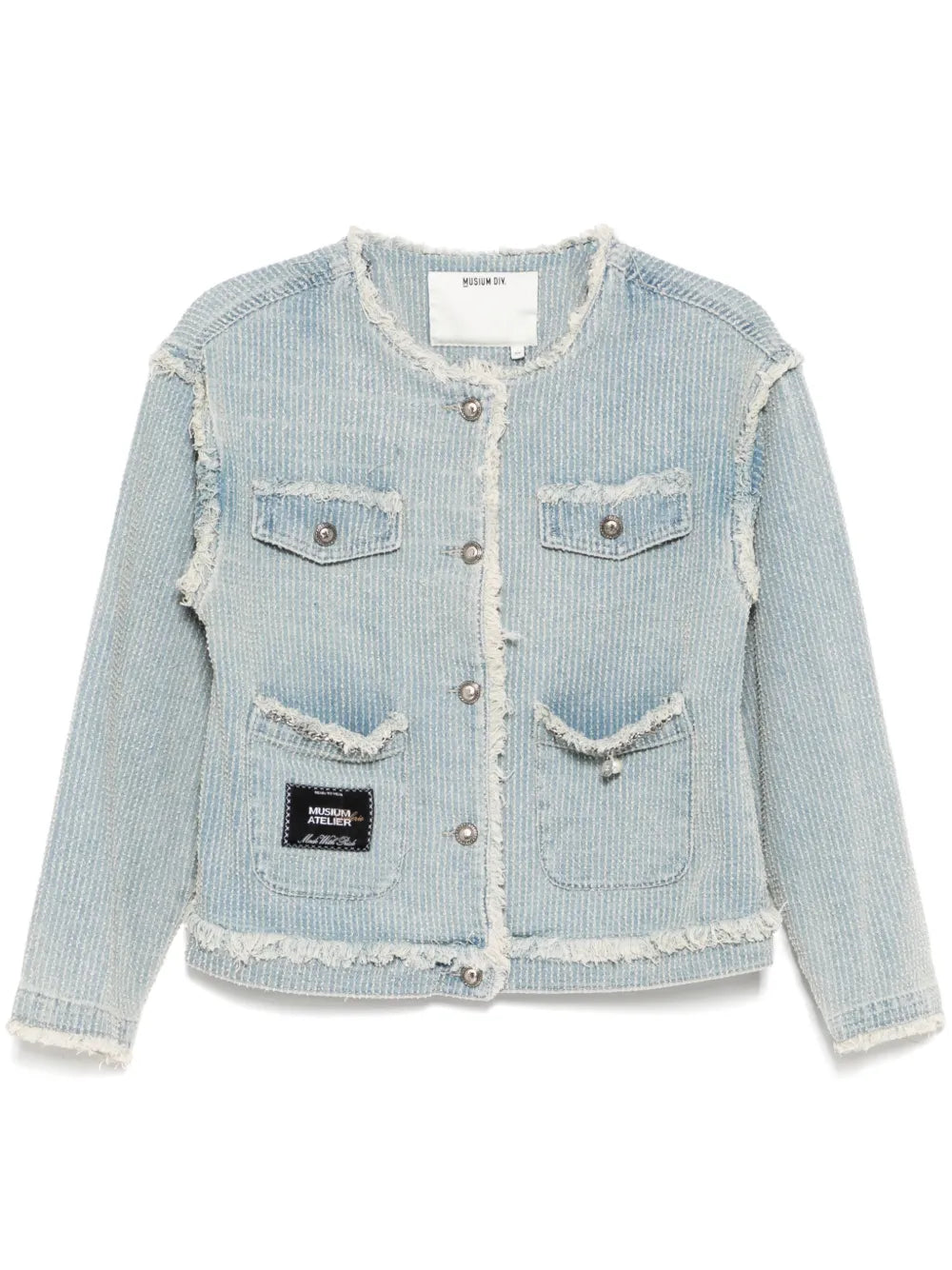 Round-Neck Denim Jacket