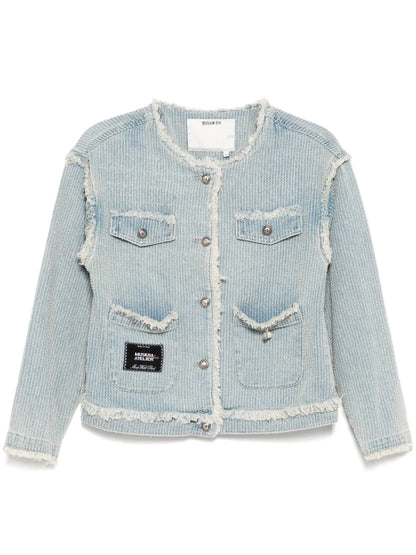 Round-Neck Denim Jacket