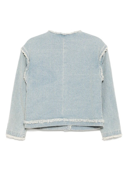Round-Neck Denim Jacket