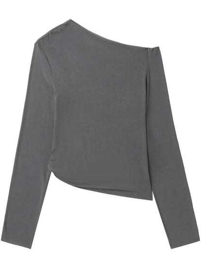 Asymmetric-Neck Top