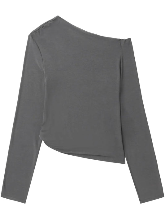 Asymmetric-Neck Top