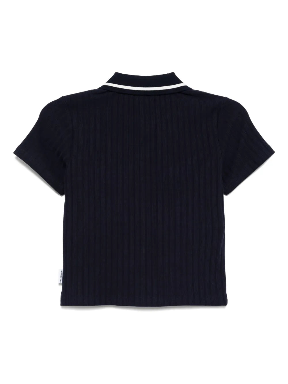 Ribbed-Knit Polo Top