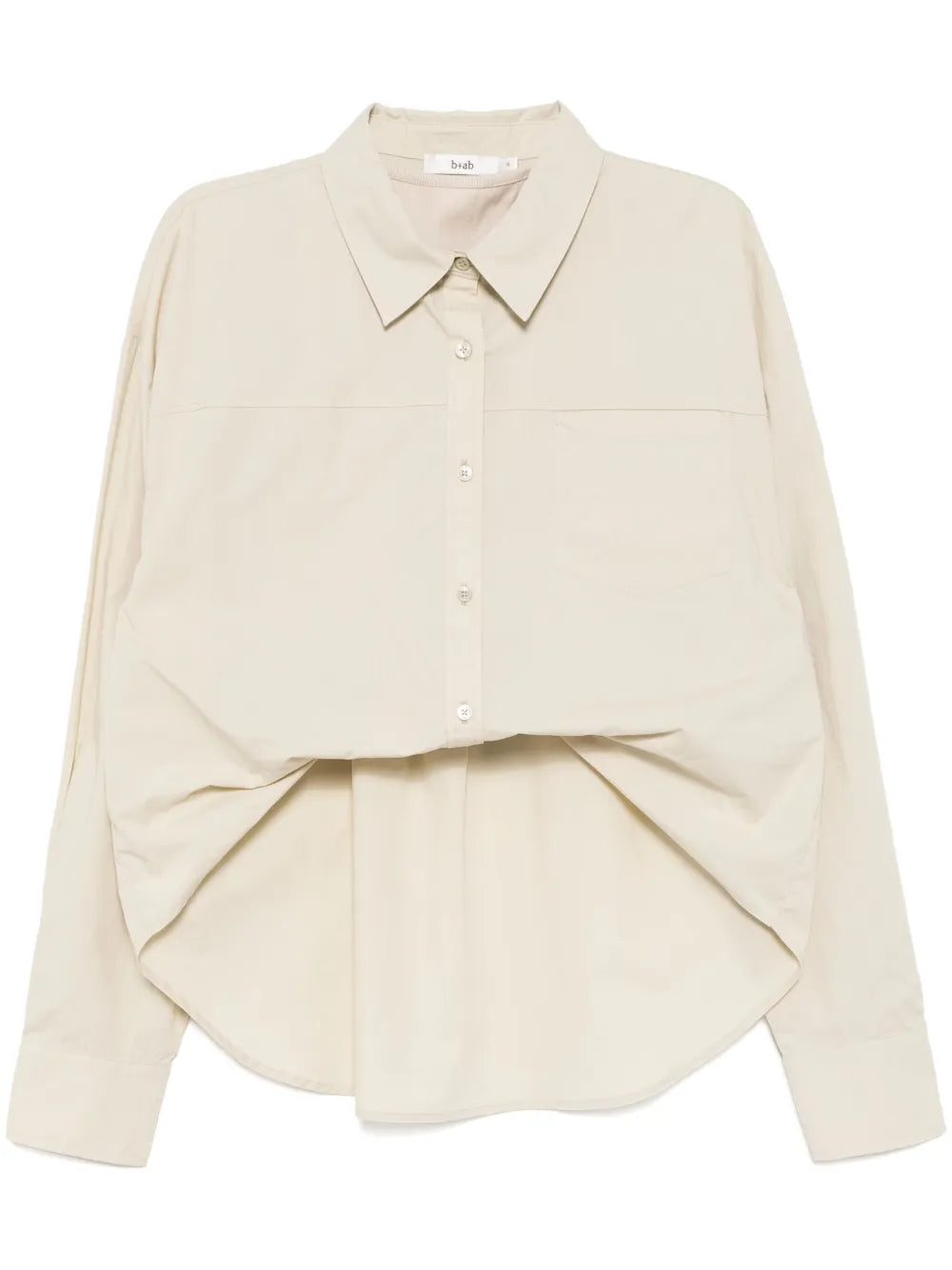Asymmetric Tuck Shirt