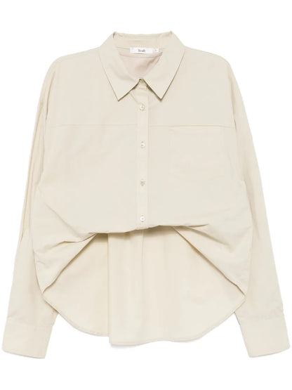 Asymmetric Tuck Shirt