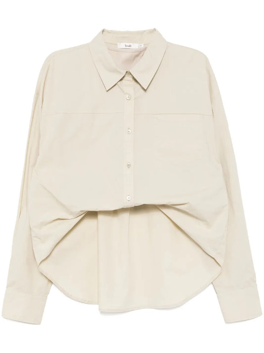 Asymmetric Tuck Shirt