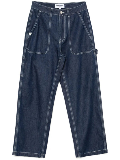 Wide-Leg Work Jeans