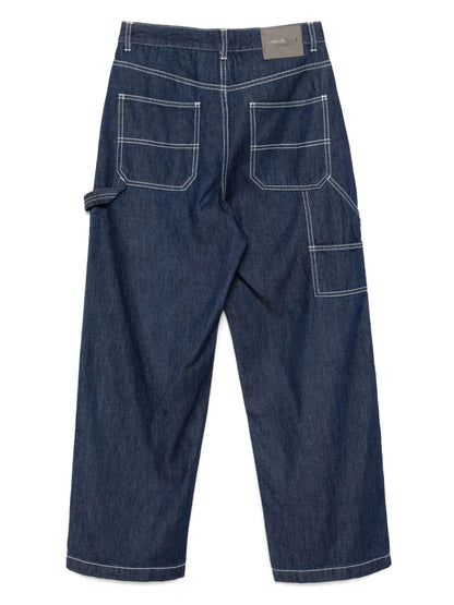 Wide-Leg Work Jeans