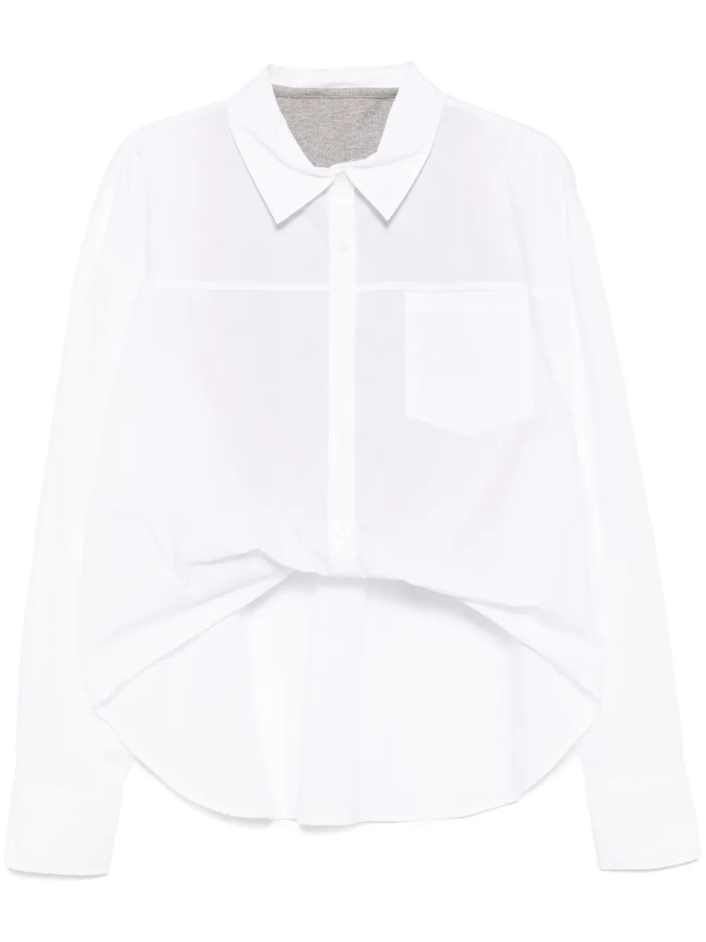 Asymmetric Tuck Shirt