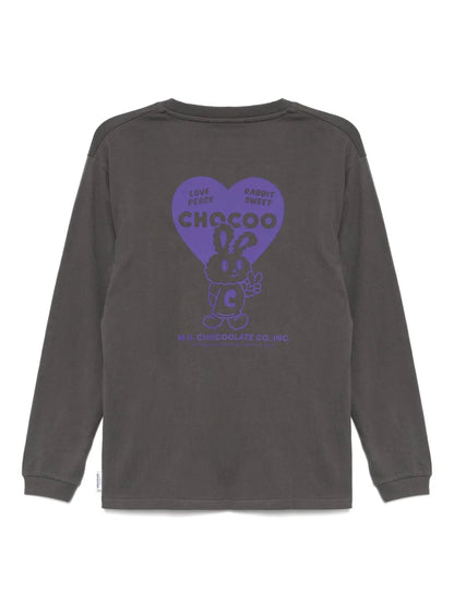 Rabbit Graphic Long-Sleeved T-Shirt
