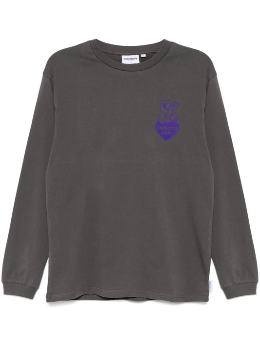 Rabbit Graphic Long-Sleeved T-Shirt