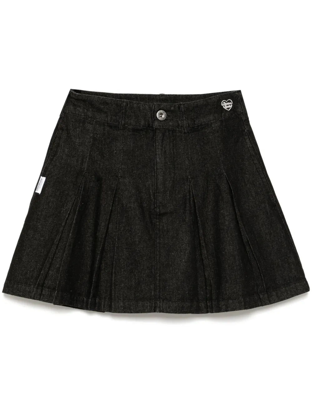 Denim Pleated Skirt