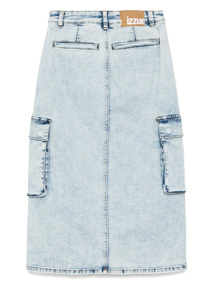 Denim Cargo Skirt