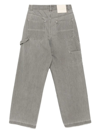 Wide-Leg Work Jeans