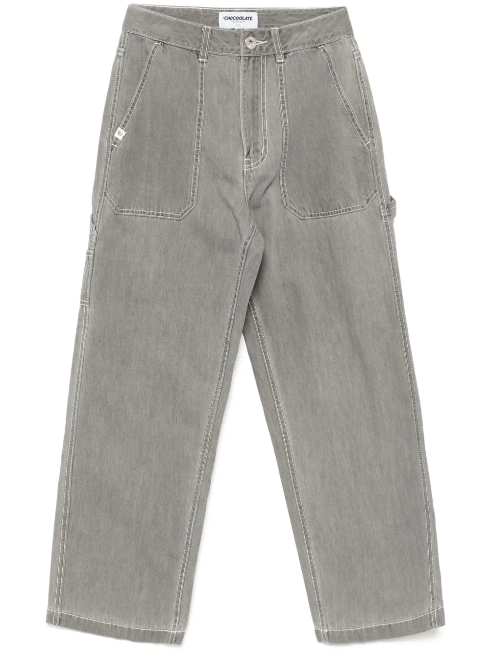 Wide-Leg Work Jeans