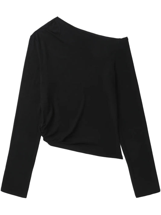 Asymmetric-Neck Top