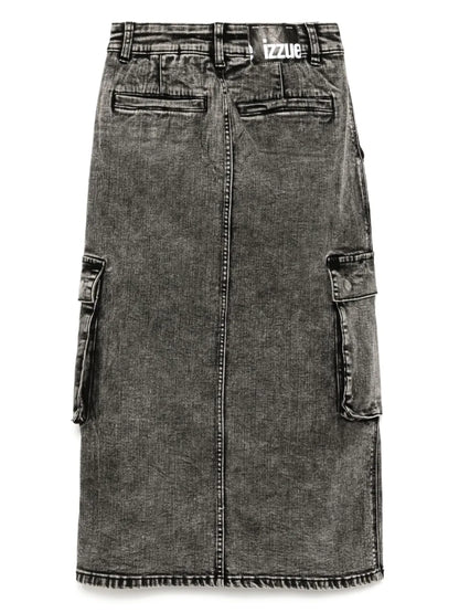 Denim Cargo Skirt
